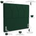 Cabeceira Cama Box Casal 140 cm Aurora W01 Suede Verde Musgo - Lyam Decor