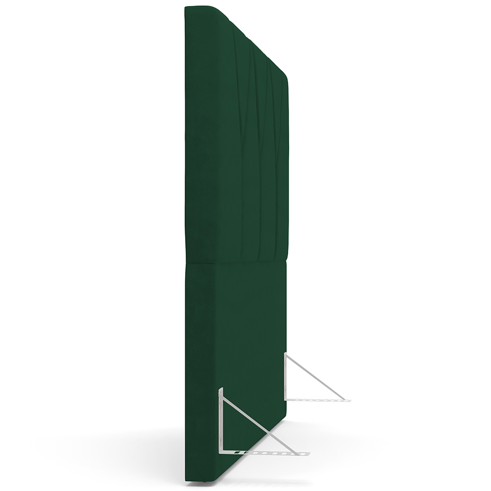 Cabeceira Cama Box Casal 140 cm Aurora W01 Suede Verde Musgo - Lyam Decor