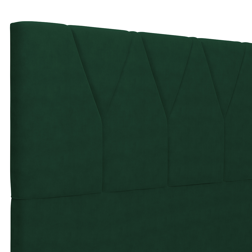 Cabeceira Cama Box Casal 140 cm Aurora W01 Suede Verde Musgo - Lyam Decor