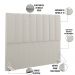 Cabeceira Cama Box Casal 140 cm Dália W01 Bouclê Creme - Lyam Decor
