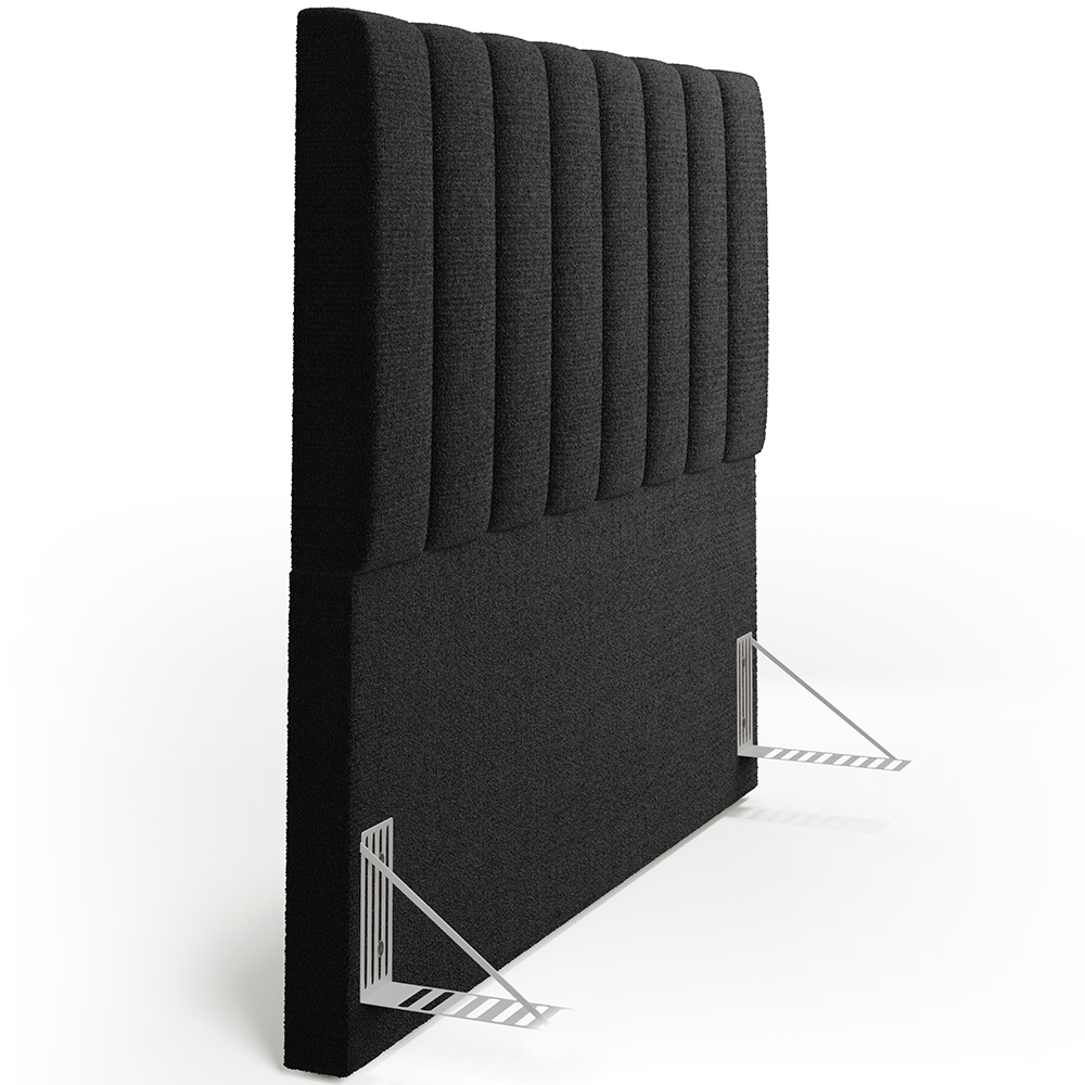 Cabeceira Cama Box Casal 140 cm Dália W01 Bouclê Preto - Lyam Decor