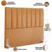 Cabeceira Cama Box Casal 140 cm Dália W01 Couríssimo Whisky - Lyam Decor