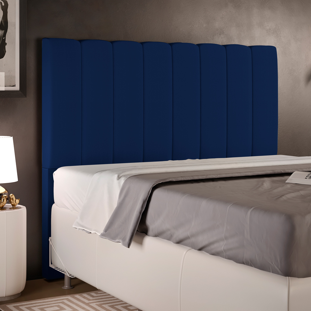 Cabeceira Cama Box Casal 140 cm Dália W01 Facto Azul Marinho - Lyam Decor