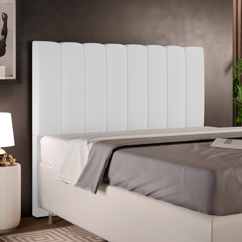 Cabeceira Cama Box Casal 140 cm Dália W01 Facto Branco - Lyam Decor