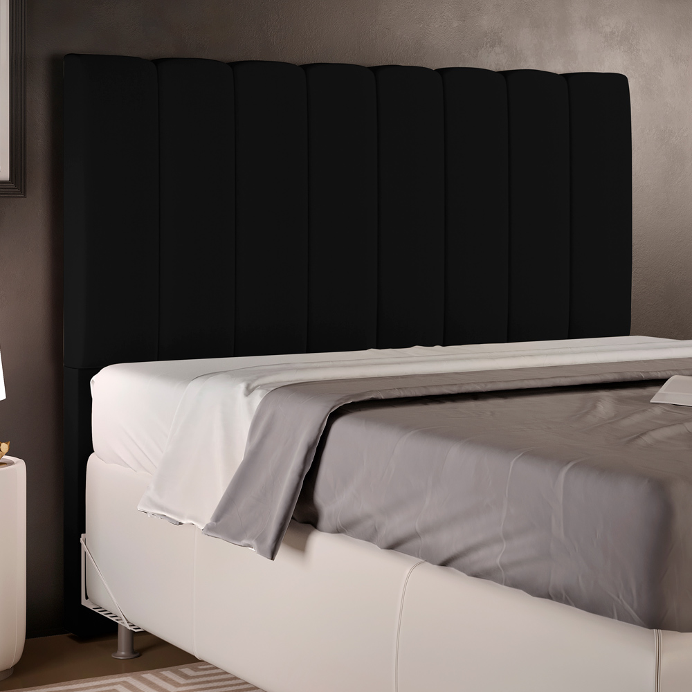 Cabeceira Cama Box Casal 140 cm Dália W01 Facto Preto - Lyam Decor