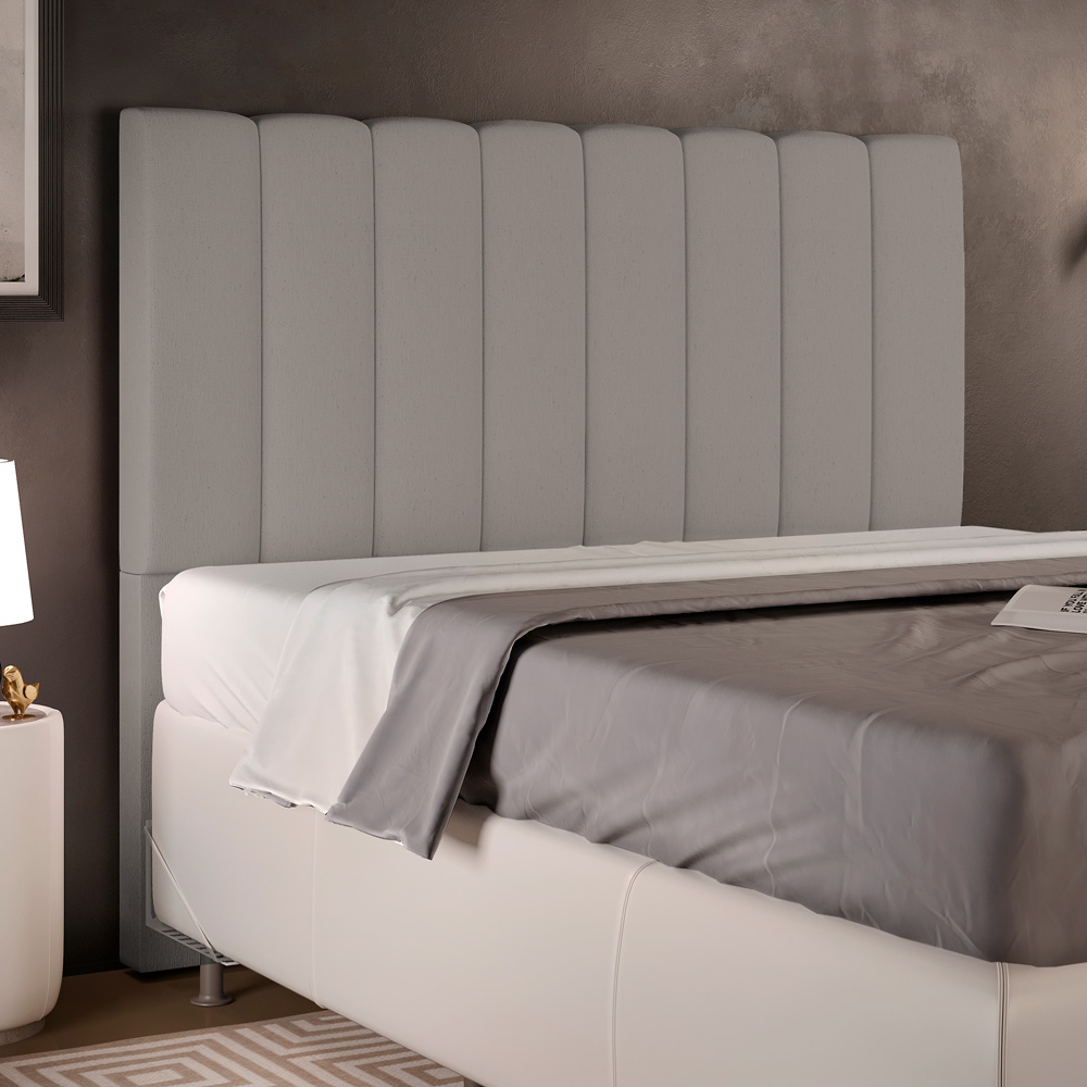 Cabeceira Cama Box Casal 140 cm Dália W01 Linho Bege - Lyam Decor