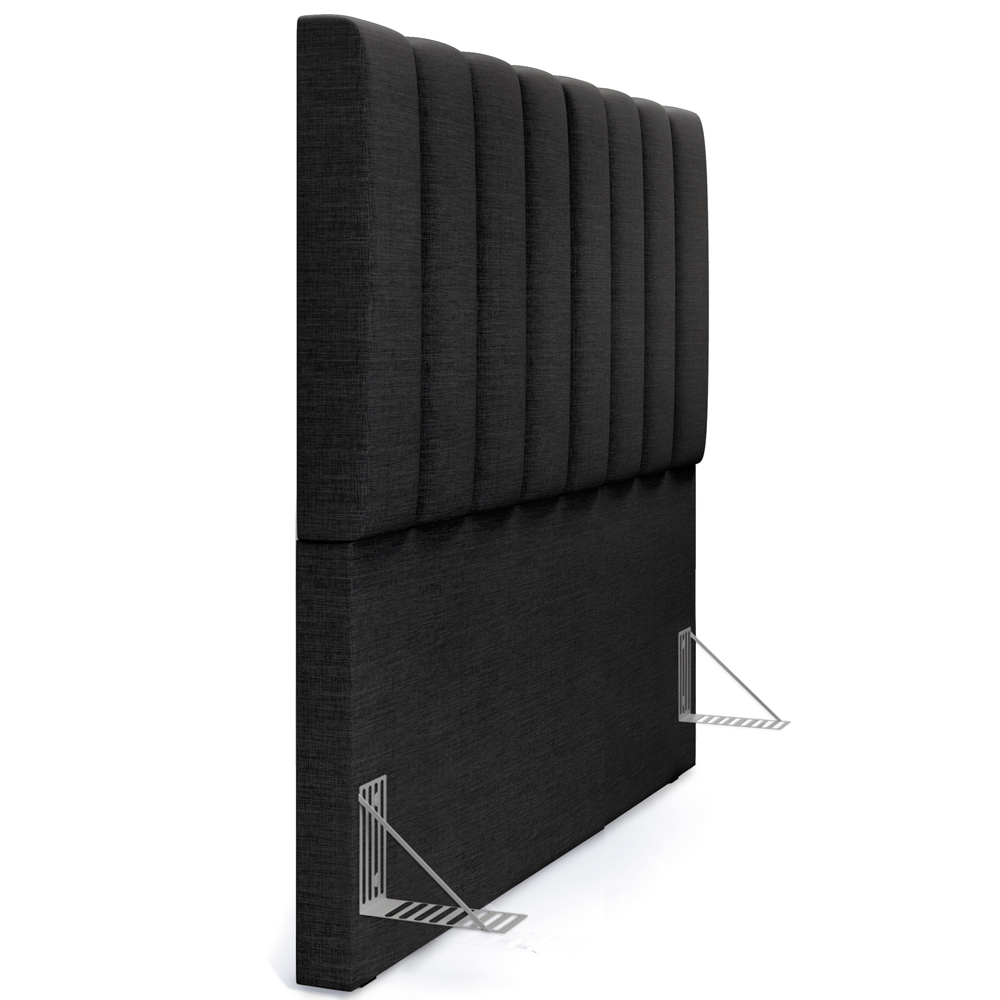 Cabeceira Cama Box Casal 140 cm Dália W01 Linho Chumbo - Lyam Decor