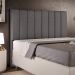 Cabeceira Cama Box Casal 140 cm Dália W01 Linho Cinza Escuro - Lyam Decor