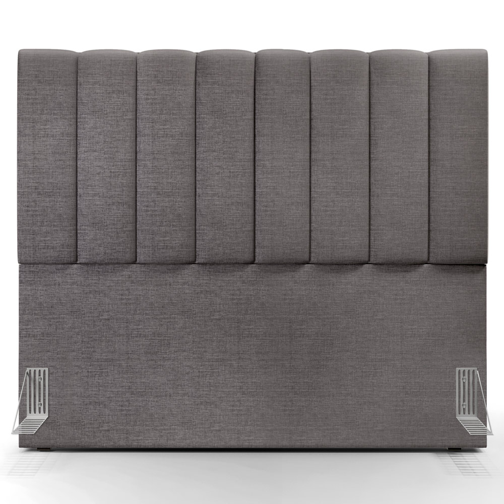 Cabeceira Cama Box Casal 140 cm Dália W01 Linho Cinza Escuro - Lyam Decor