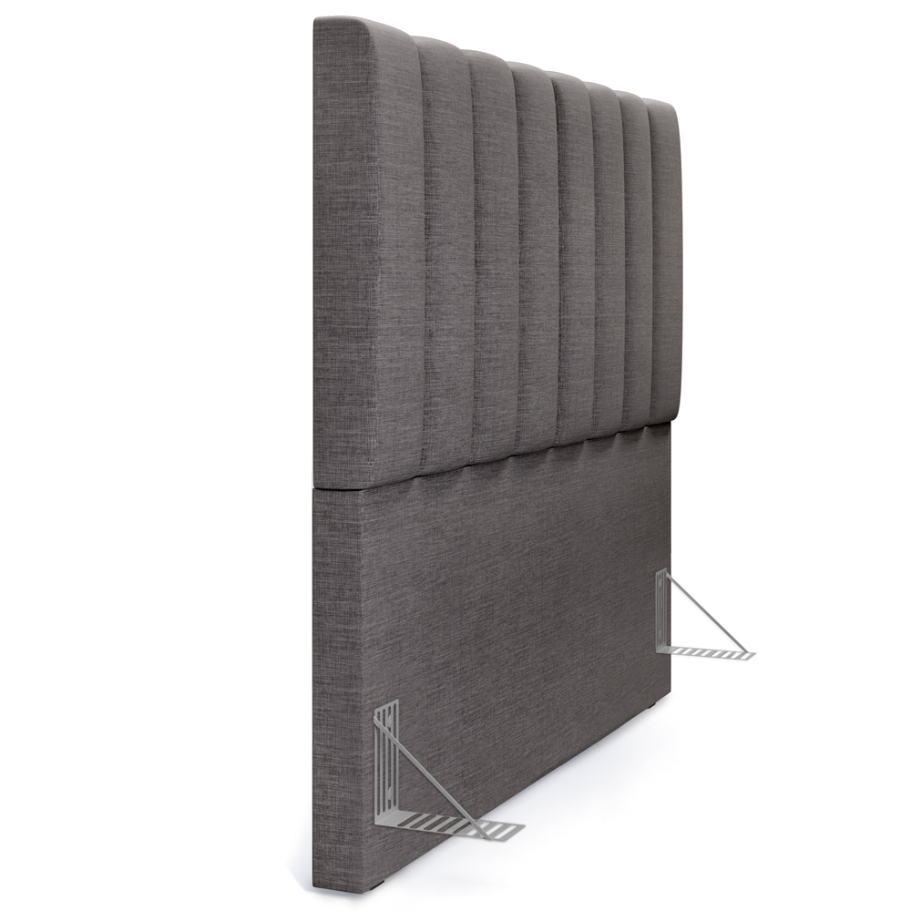 Cabeceira Cama Box Casal 140 cm Dália W01 Linho Cinza Escuro - Lyam Decor