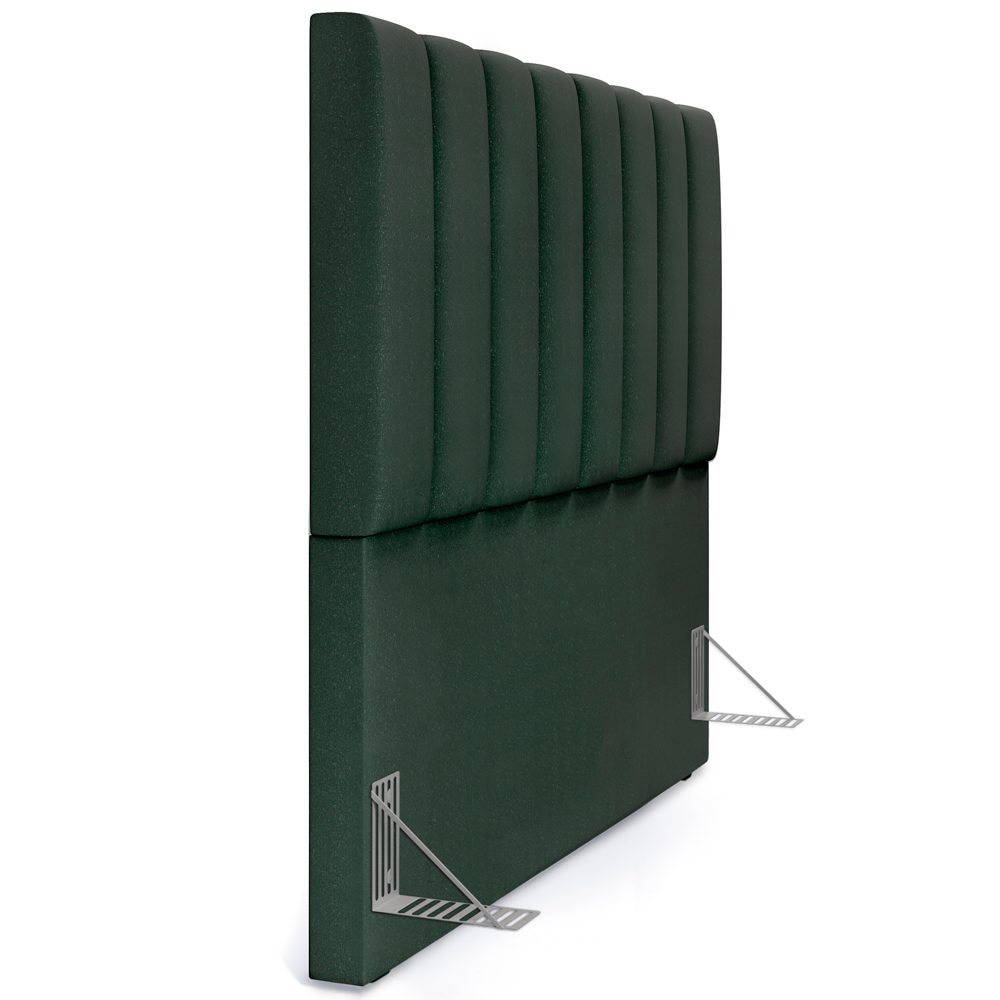 Cabeceira Cama Box Casal 140 cm Dália W01 Linho Verde Musgo - Lyam Decor