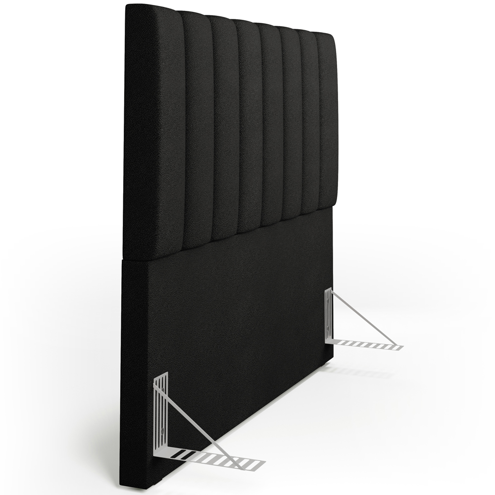 Cabeceira Cama Box Casal 140 cm Dália W01 Poliéster Preto - Lyam