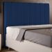 Cabeceira Cama Box Casal 140 cm Dália W01 Suede Azul Marinho - Lyam Decor