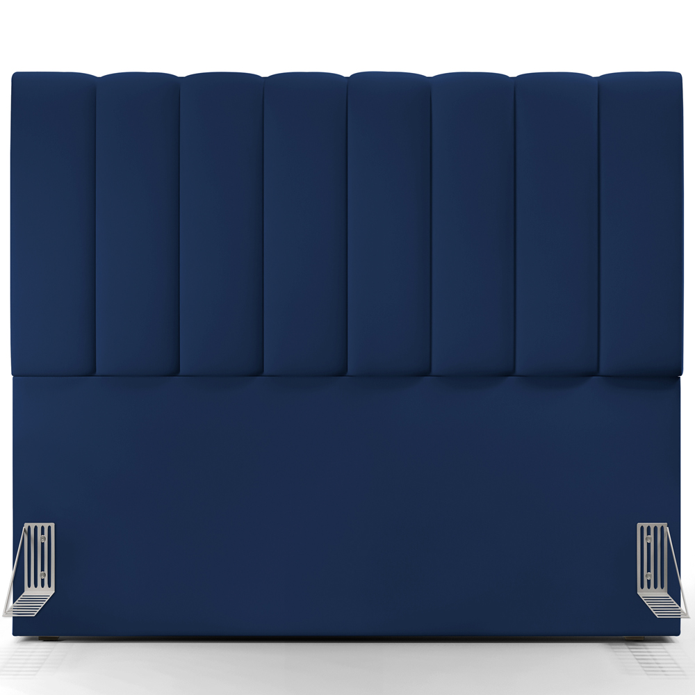 Cabeceira Cama Box Casal 140 cm Dália W01 Suede Azul Marinho - Lyam Decor