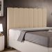 Cabeceira Cama Box Casal 140 cm Dália W01 Suede Bege - Lyam Decor