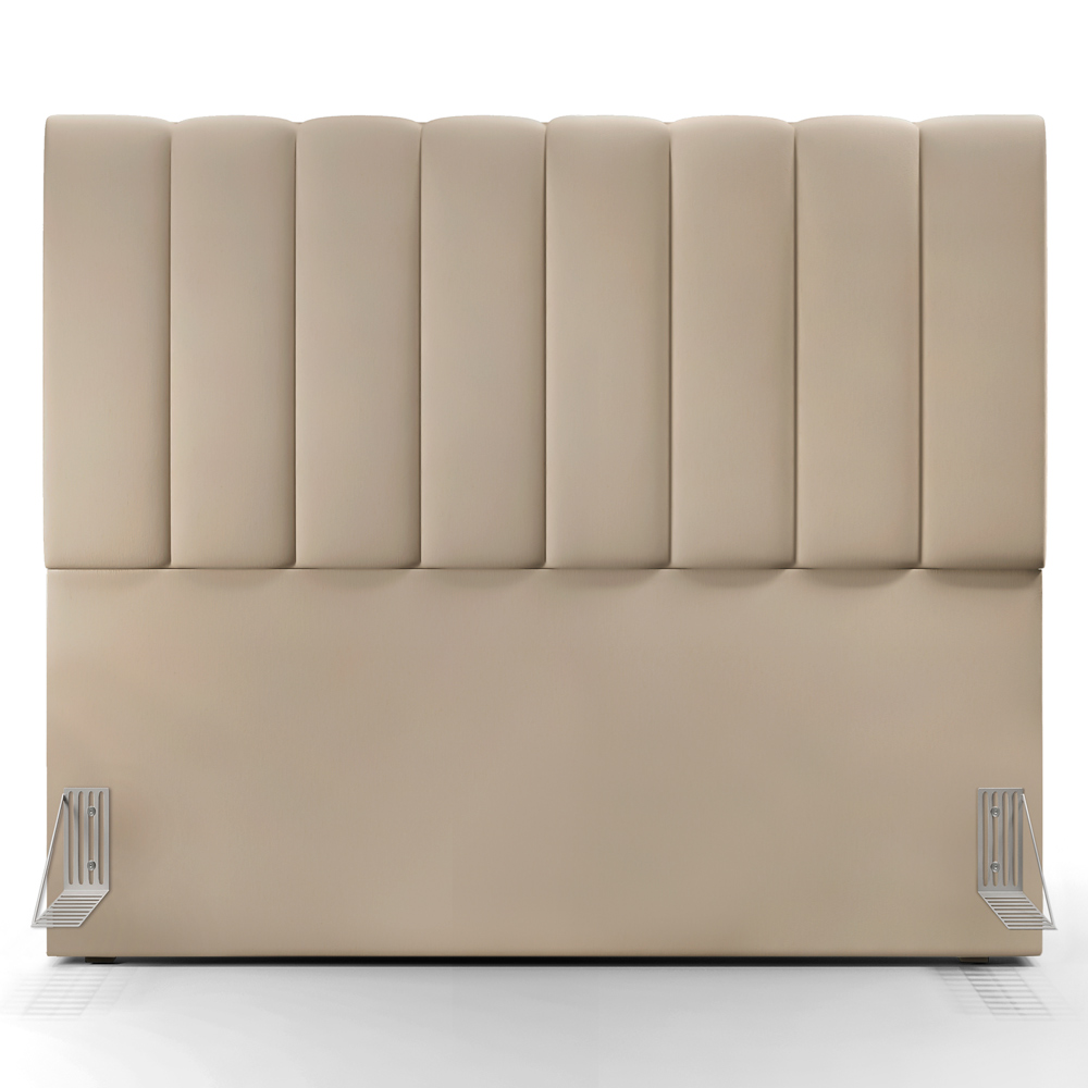 Cabeceira Cama Box Casal 140 cm Dália W01 Suede Bege - Lyam Decor