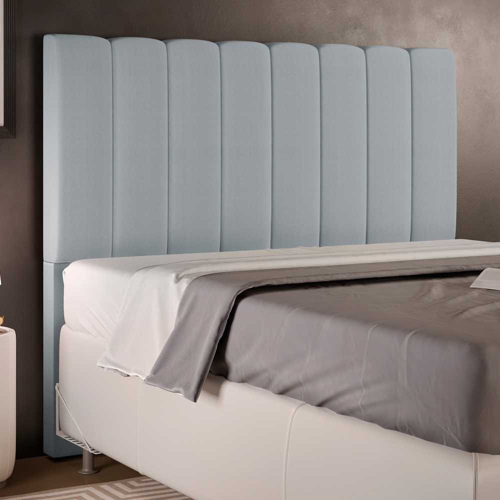 Cabeceira Cama Box Casal 140 cm Dália W01 Suede Cinza - Lyam Decor