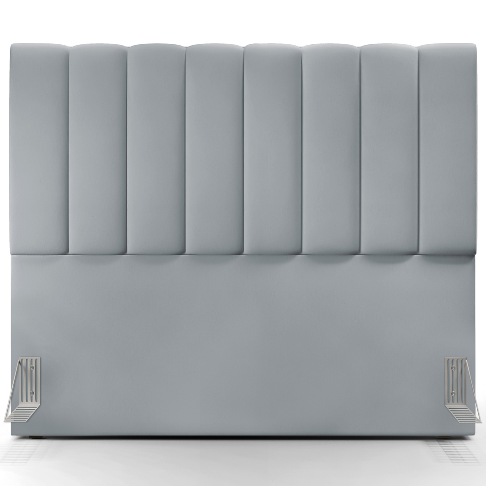 Cabeceira Cama Box Casal 140 cm Dália W01 Suede Cinza - Lyam Decor