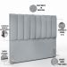 Cabeceira Cama Box Casal 140 cm Dália W01 Suede Cinza - Lyam Decor