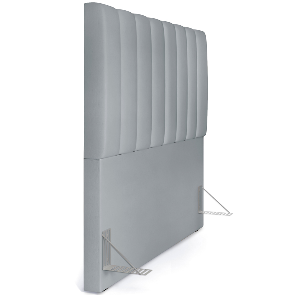 Cabeceira Cama Box Casal 140 cm Dália W01 Suede Cinza - Lyam Decor