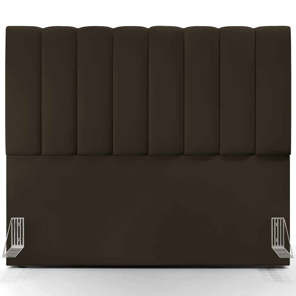 Cabeceira Cama Box Casal 140 cm Dália W01 Suede Marrom - Lyam Decor