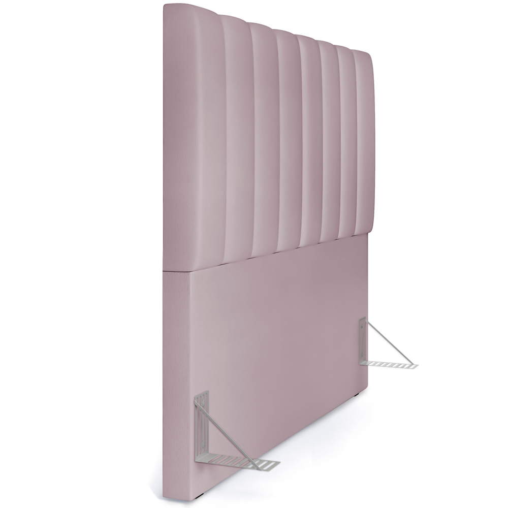 Cabeceira Cama Box Casal 140 cm Dália W01 Suede Rosê - Lyam Decor
