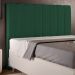 Cabeceira Cama Box Casal 140 cm Dália W01 Suede Verde Musgo - Lyam Decor