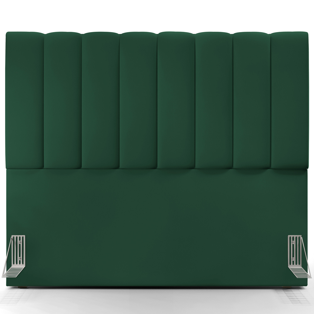 Cabeceira Cama Box Casal 140 cm Dália W01 Suede Verde Musgo - Lyam Decor