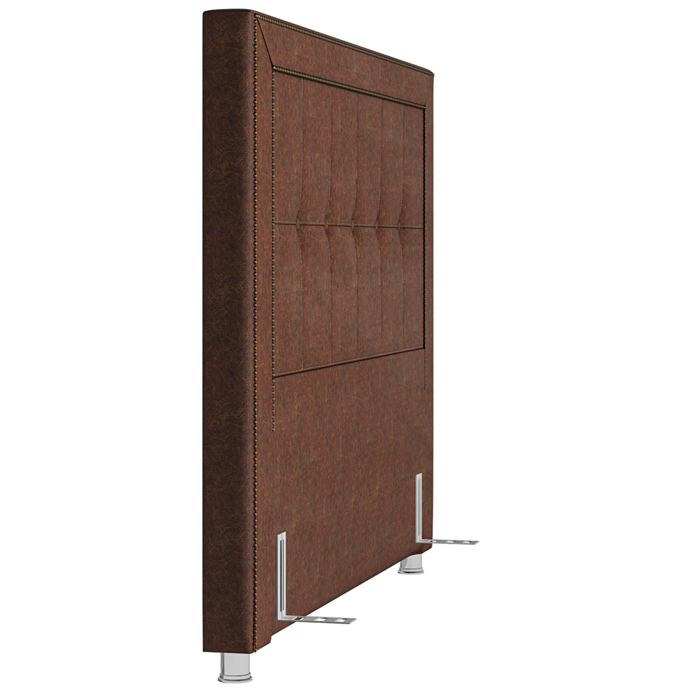Cabeceira Cama Box Casal 140 cm P05 Atenas Corino Marrom - Lyam Decor