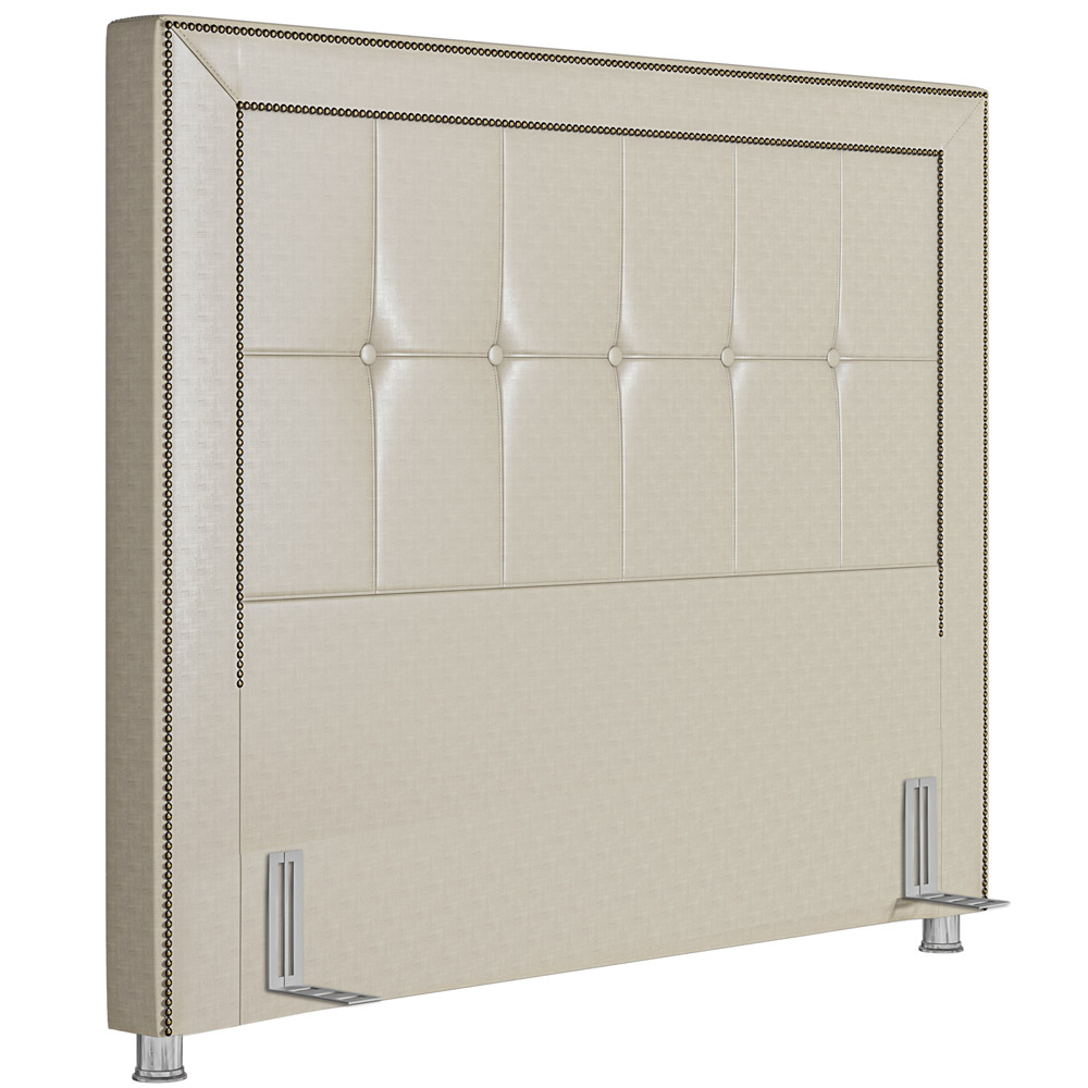 Cabeceira Cama Box Casal 140 cm P05 Atenas Facto Dunas Pérola - Lyam Decor