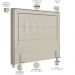 Cabeceira Cama Box Casal 140 cm P05 Atenas Facto Dunas Pérola - Lyam Decor