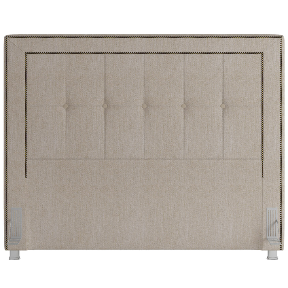 Cabeceira Cama Box Casal 140 cm P05 Atenas Linho Creme - Lyam Decor