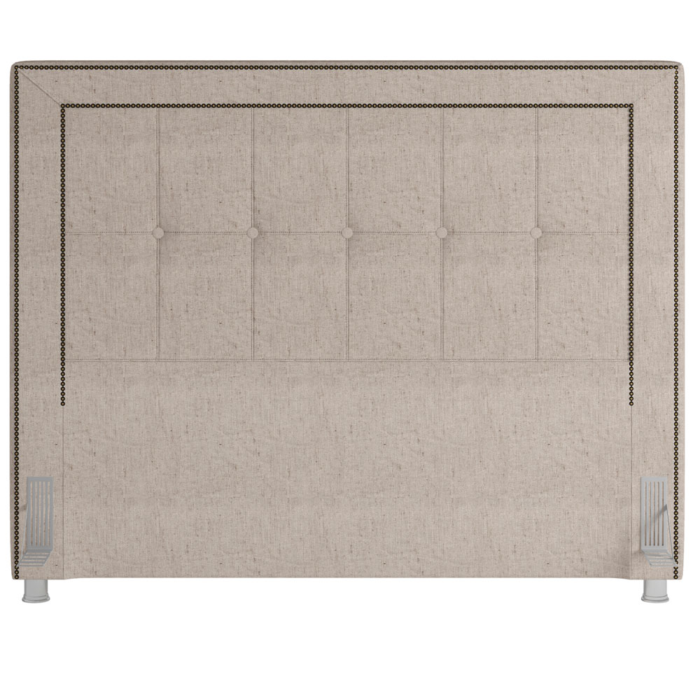 Cabeceira Cama Box Casal 140 cm P05 Atenas Linho Cru - Lyam Decor
