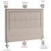 Cabeceira Cama Box Casal 140 cm P05 Atenas Linho Cru - Lyam Decor