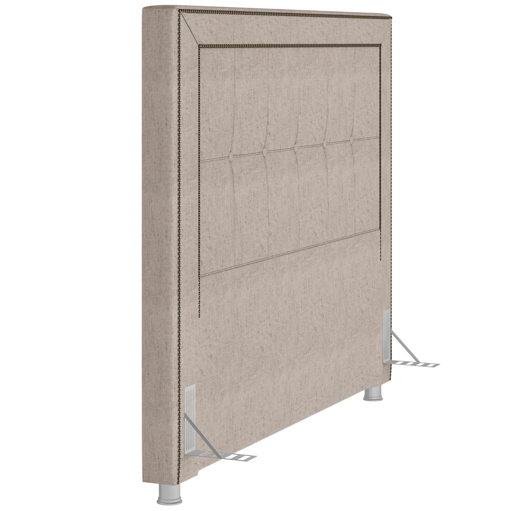 Cabeceira Cama Box Casal 140 cm P05 Atenas Linho Cru - Lyam Decor