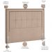 Cabeceira Cama Box Casal 140 cm P05 Atenas Veludo Bege - Lyam Decor