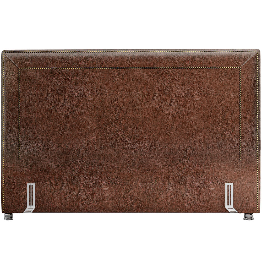 Cabeceira Cama Box Casal 140 cm P05 Berlim Corino Marrom - Lyam Decor