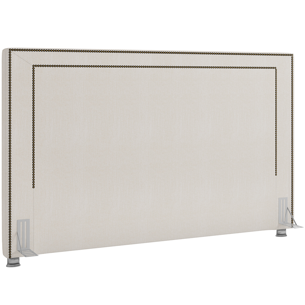 Cabeceira Cama Box Casal 140 cm P05 Berlim Linho Creme - Lyam Decor