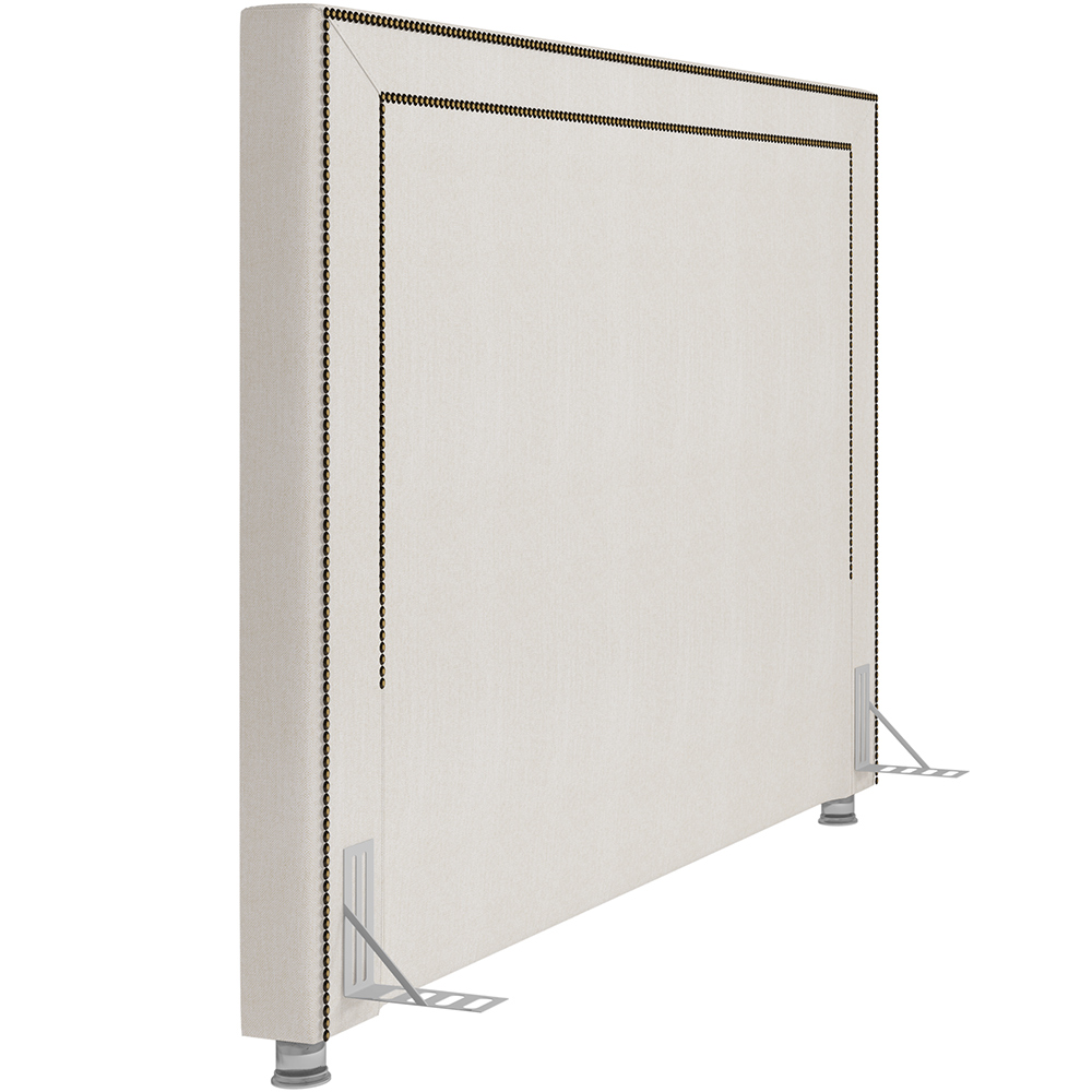 Cabeceira Cama Box Casal 140 cm P05 Berlim Linho Creme - Lyam Decor