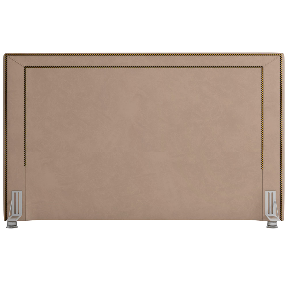 Cabeceira Cama Box Casal 140 cm P05 Berlim Veludo Bege - Lyam Decor