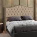 Cabeceira Cama Box Casal 140 cm P05 Grécia Veludo Bege - Lyam Decor