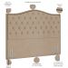 Cabeceira Cama Box Casal 140 cm P05 Grécia Veludo Bege - Lyam Decor