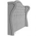 Cabeceira Cama Box Casal 140 cm P05 Lisboa Bouclê Cinza - Lyam Decor