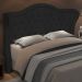 Cabeceira Cama Box Casal 140 cm P05 Lisboa Bouclê Preto - Lyam Decor