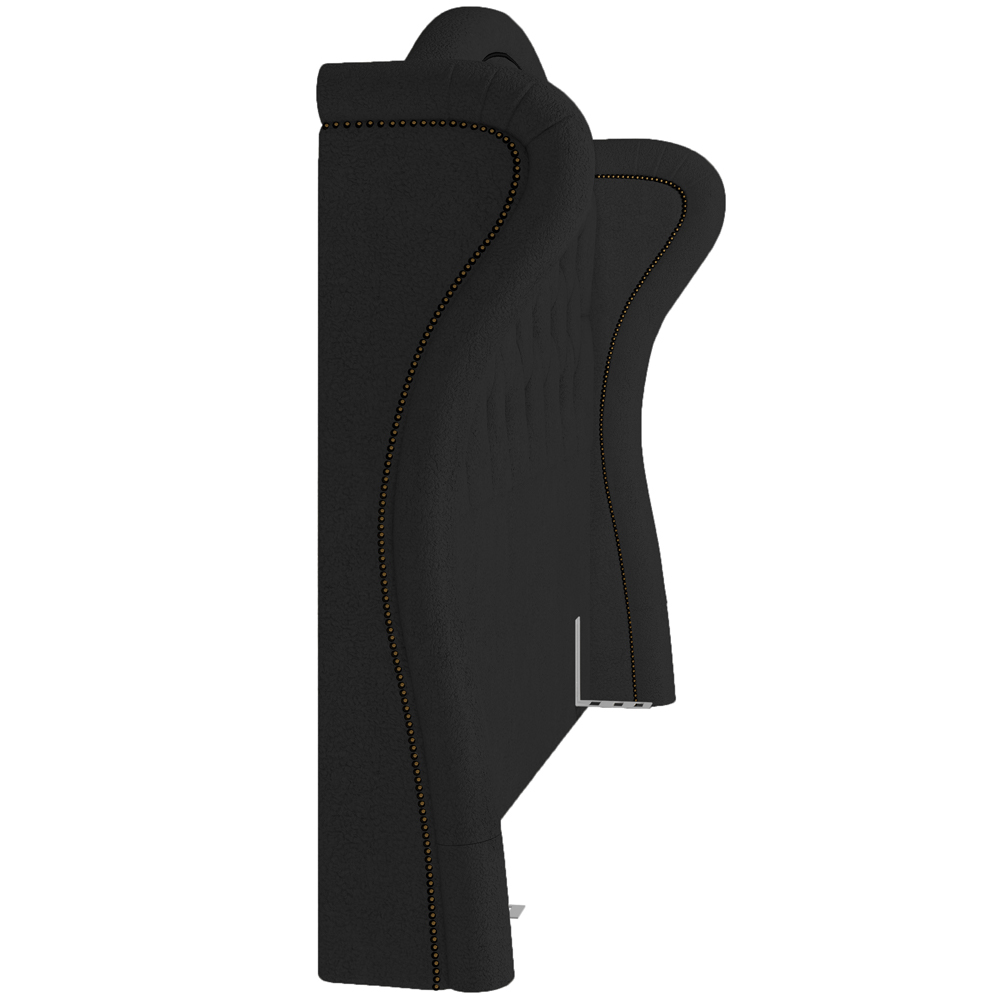 Cabeceira Cama Box Casal 140 cm P05 Lisboa Bouclê Preto - Lyam Decor