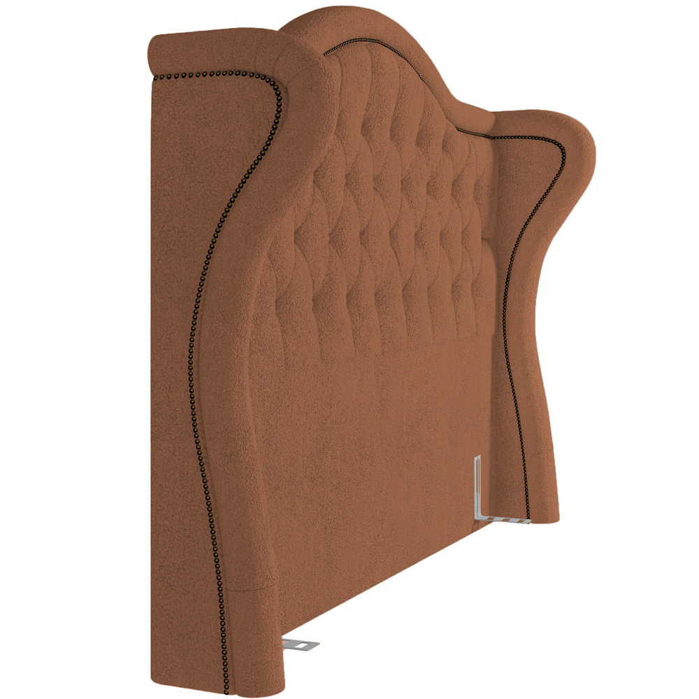 Cabeceira Cama Box Casal 140 cm P05 Lisboa Bouclê Terracota - Lyam Decor