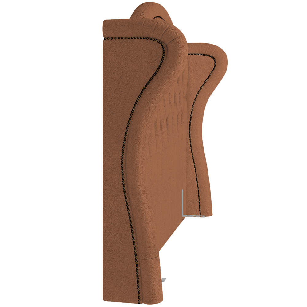 Cabeceira Cama Box Casal 140 cm P05 Lisboa Bouclê Terracota - Lyam Decor