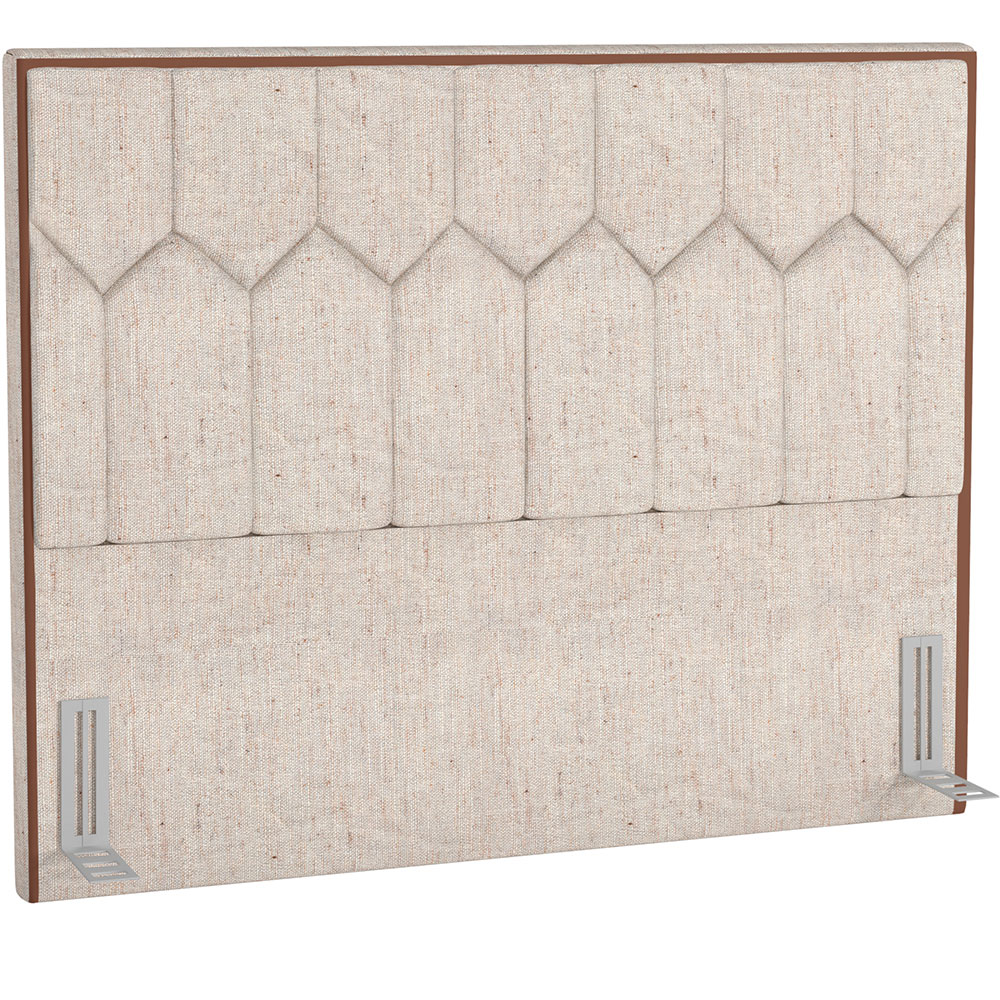Cabeceira Cama Box Casal 140 cm P05 Londres Linho Bege Claro - Lyam Decor