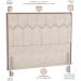 Cabeceira Cama Box Casal 140 cm P05 Londres Linho Bege Claro - Lyam Decor