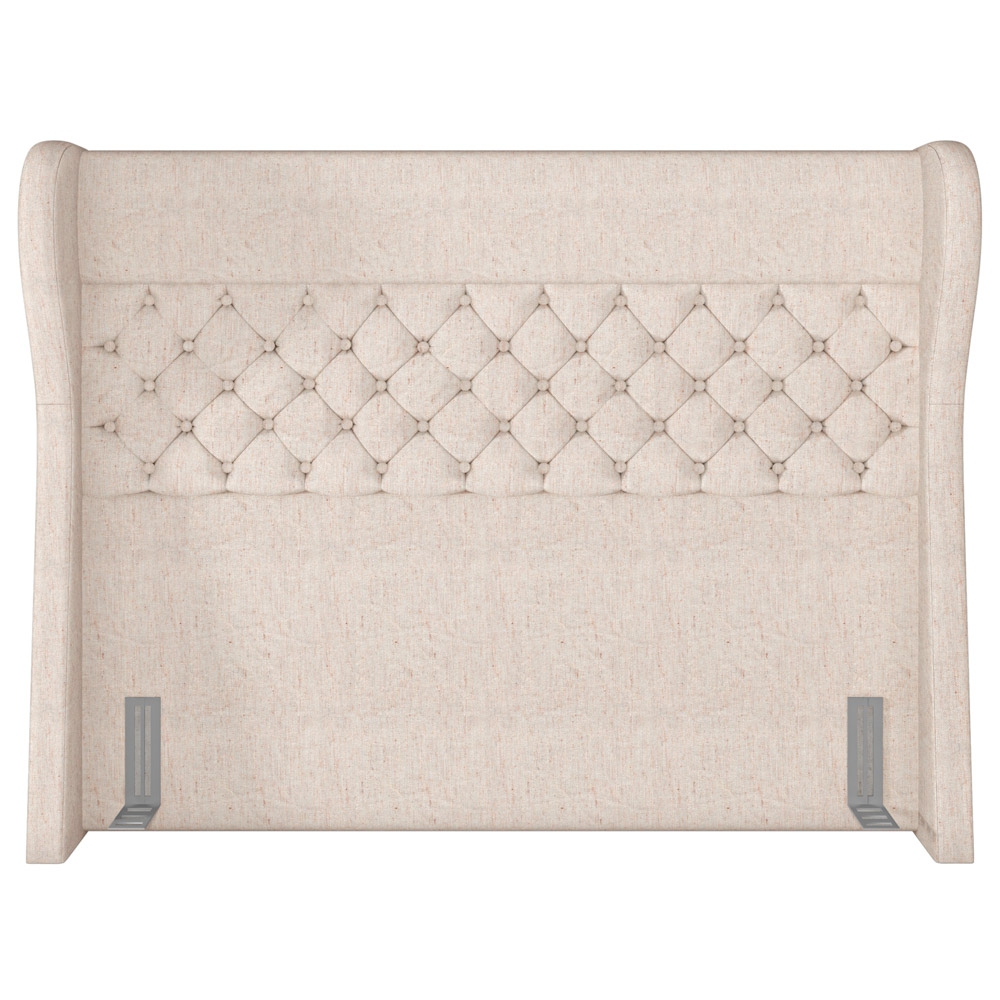 Cabeceira Cama Box Casal 140 cm P05 Madrid Linho Bege Claro - Lyam Decor